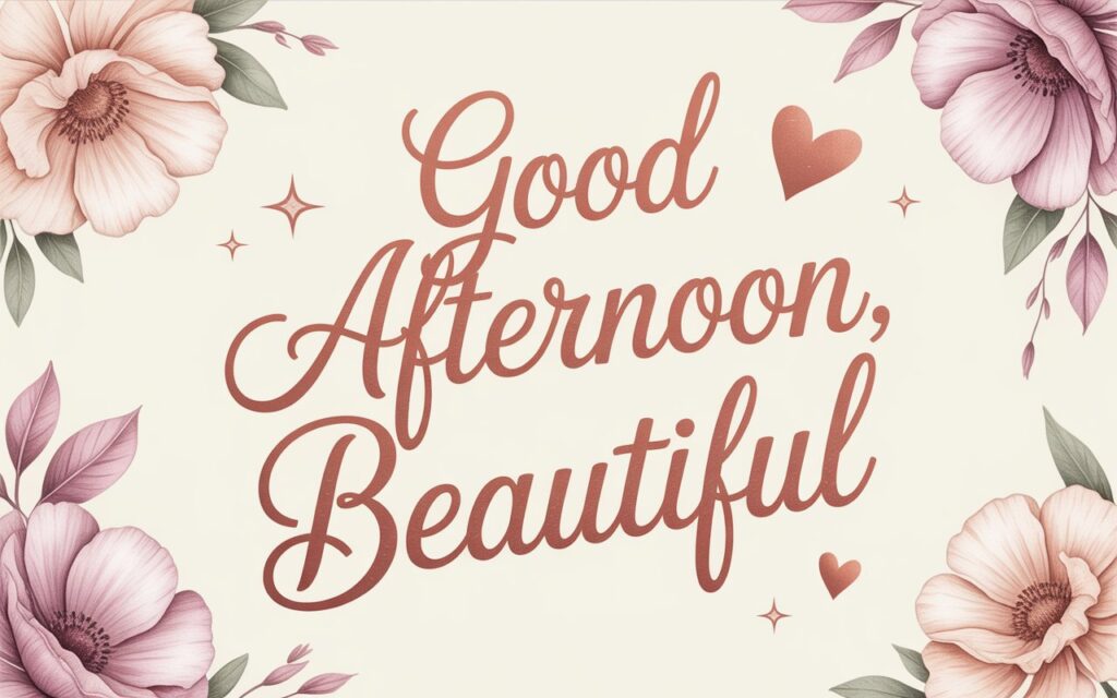 Sweet and Romantic Good Afternoon Message for Her