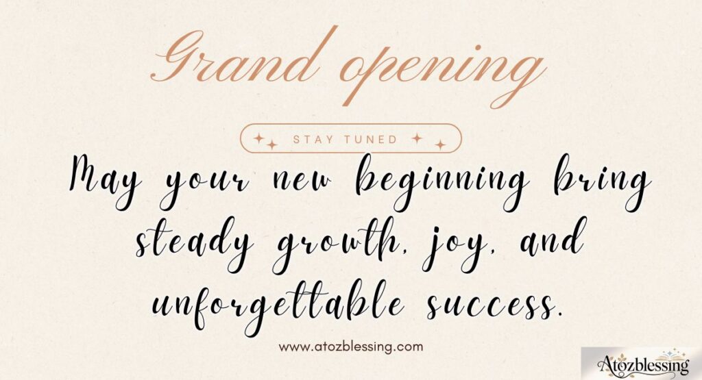 Heartfelt Wishes for New Business Opening