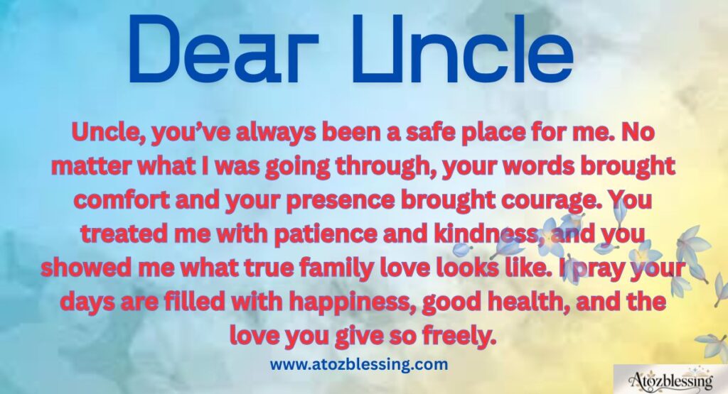 3. Thank You Uncle Messages for Support, Care, and Guidance