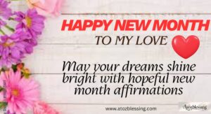 happy new month message to my love