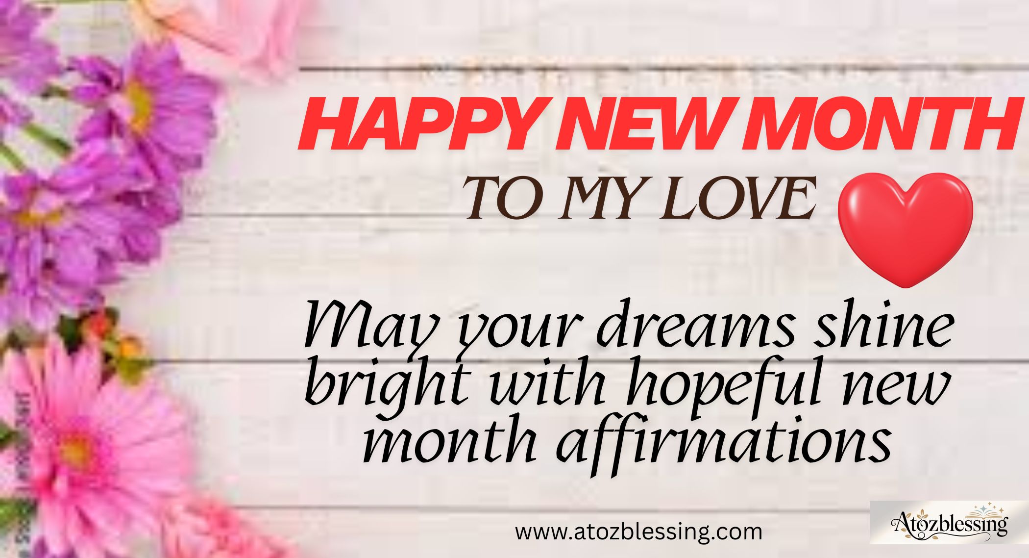happy new month message to my love