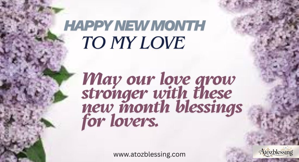 happy new month message to my love
