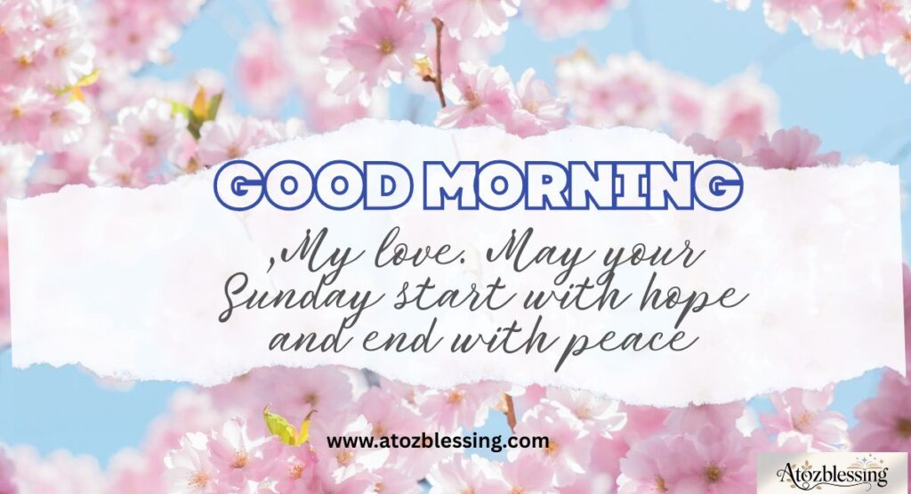 happy Sunday message to my love