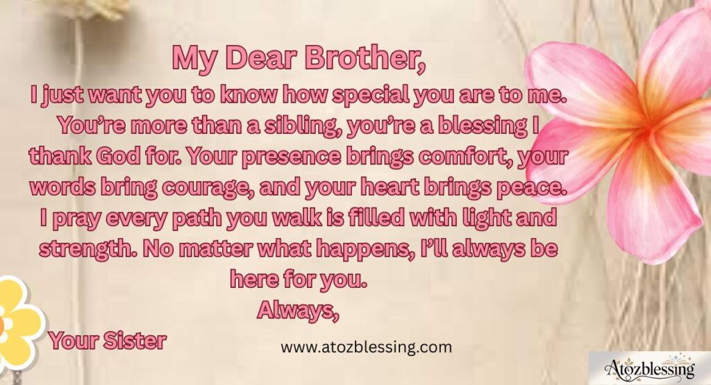 A Short Letter to My Brother