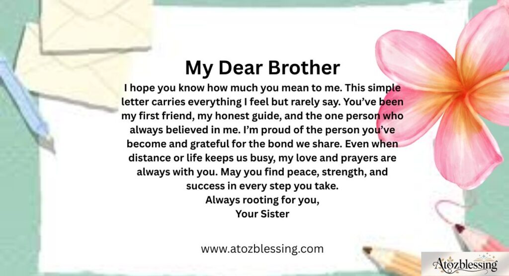 A Short Letter to My Brother