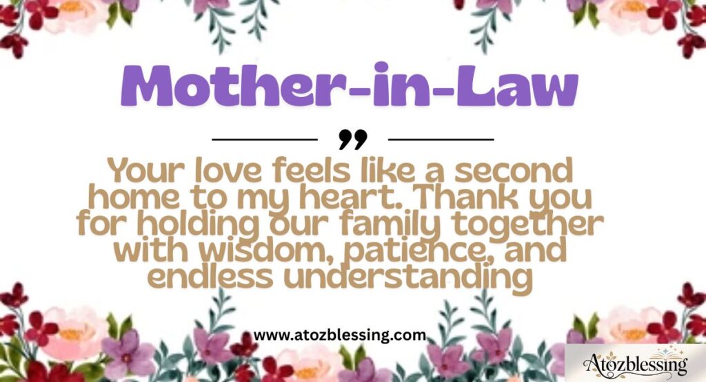 Mother-in-Law Appreciation and Thank-You Messages
