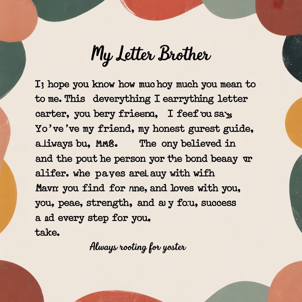 A Short Letter to My Brother